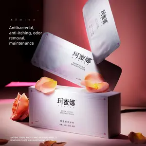 KEMINA Snow Lotus Herbal Pads for Daily Intimate Freshness Comfort Absorbent Sanitary Napkin with Decontamination Odor Removal & Pharmaceutical Fumigation