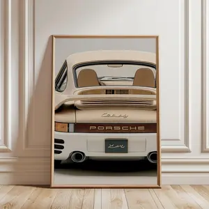 Retro Porsche 911 Print, Vintage Sports Car Photography