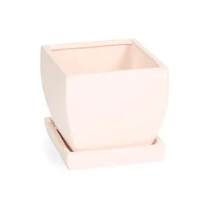 4" x 4" DIY White Ceramic Square Flower Pot Painting Crafts - 12 Pc.