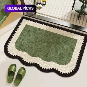 Imitation Hemp Bathroom Mat, Quick-Dry Waterproof Surface with Anti-Slip Bottom, Durable and Easy-to-Clean, Suitable for Bathrooms, Doormats and Bathroom Rugs, Bathroom Drying Doormat, Bathroom Floor Mat #GLOBAL PICKS