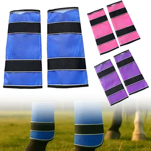 New Equestrian Gear Horse Leg Wraps, 3 Colors Available, 2 Pairs Pack, Breathable and Scratch-Resistant, Protective Leg Guards