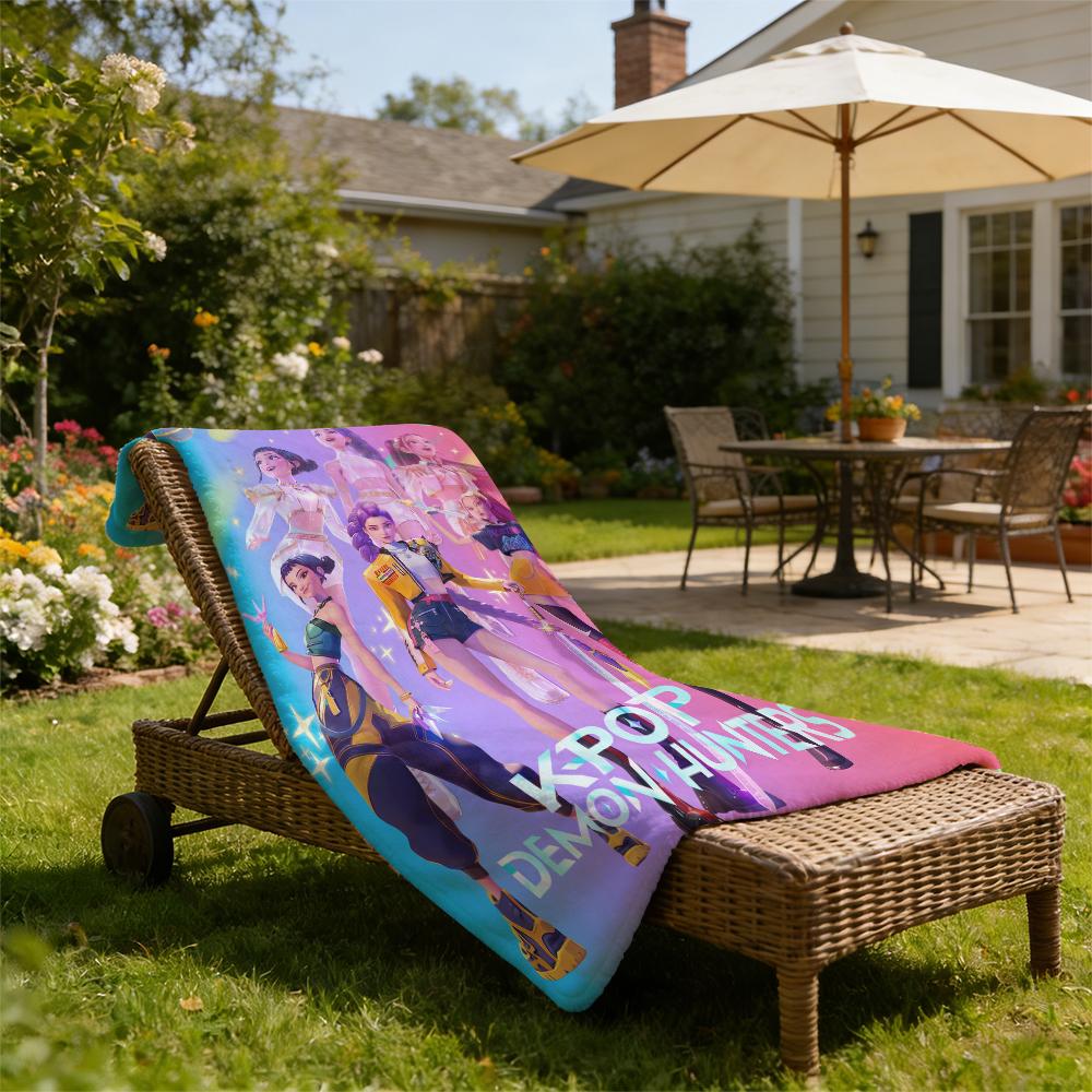 Countdown Sale! Huntrix x K-Pop Demon Hunters | Soft Flannel Blanket for Sofa, Bed & Office | Perfect Gift for K-pop & Anime Lovers cozy flannel blanket A gift suitable for fans, friends and children Suitable for all four seasons