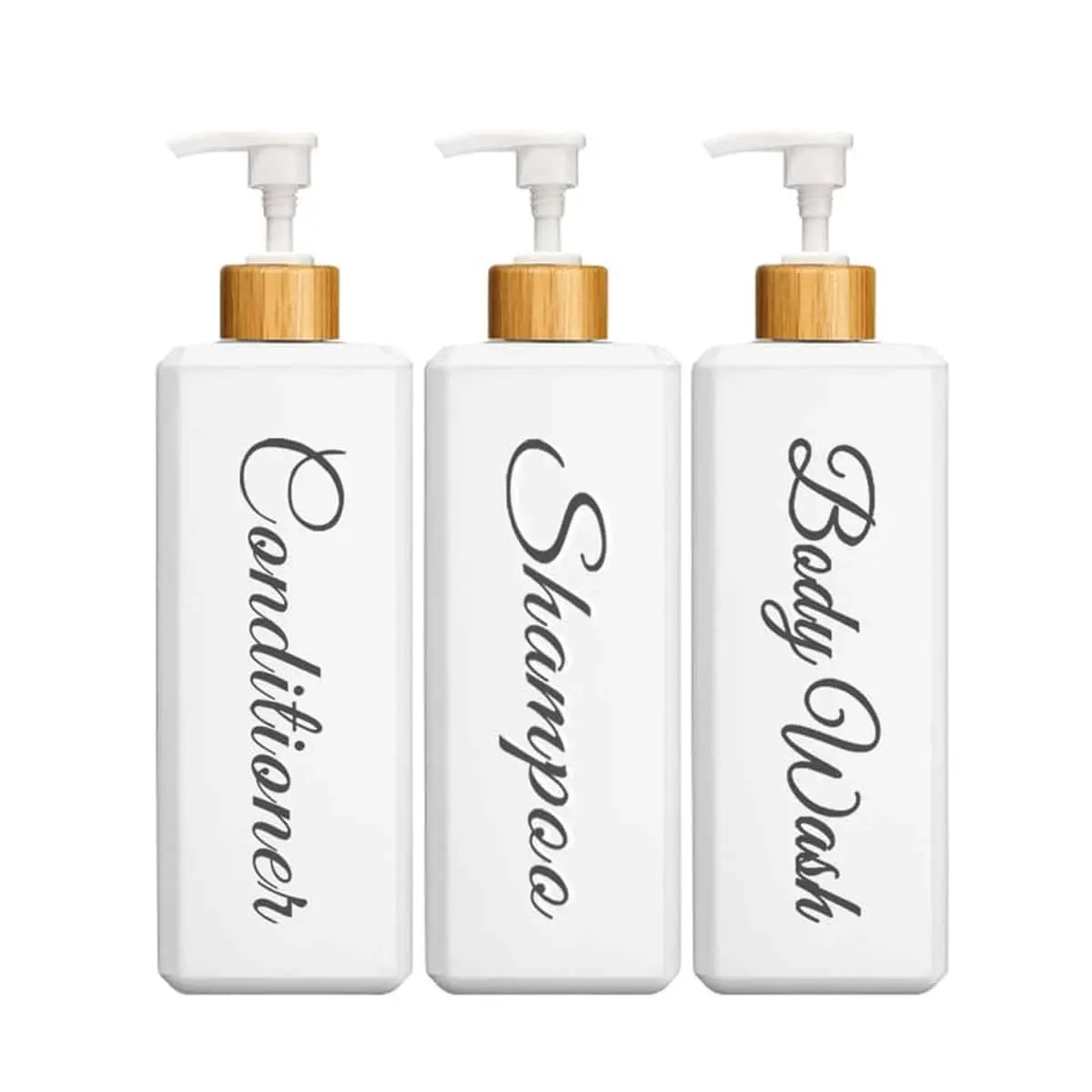 3pcs/set 500ml Shampoo Dispenser, Empty Refillable Conditioner Dispensing Pump Bottle, Bathroom Shower Gel Dispenser, Soap Dispenser, Liquid Dispenser, Home Goods