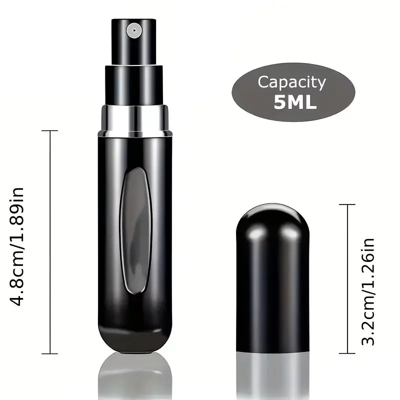 [Random Color] 5ml Travel Perfume Bottle Refillable Portable Mini Atomizer Spray Refill Bottle Women Pocket Dispenser Cologne Sprayer