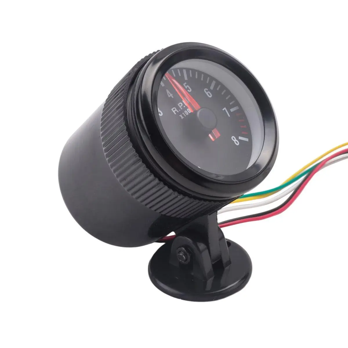 2Inch 52mm Car Meter Tachometer RPM Gauge 0-8000RPM Analog Black Case for 1-8 Cylinders Gasoline Car