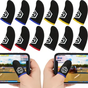 120 count Gaming Finger Sleeves with  for Mobile  Controllers Finger Sleeve Anti  Play Controller Thumb Sleeve Breathable Thumb Covers Touchscreen(Multicolored)