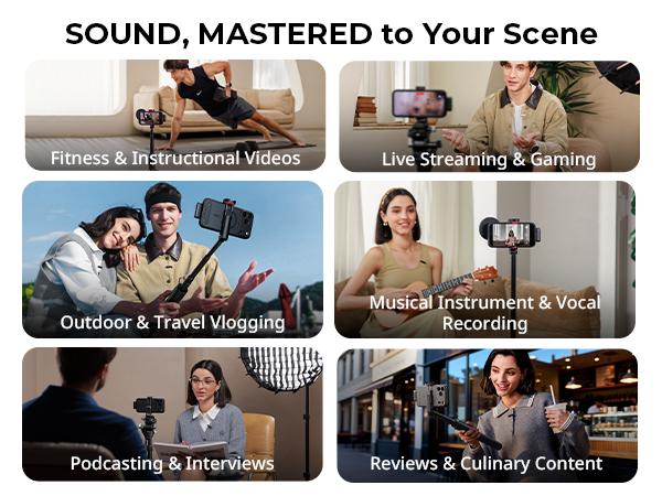 SmallRig S70-C2 Wireless Microphone with USB-C Adapter for Phones (Black)