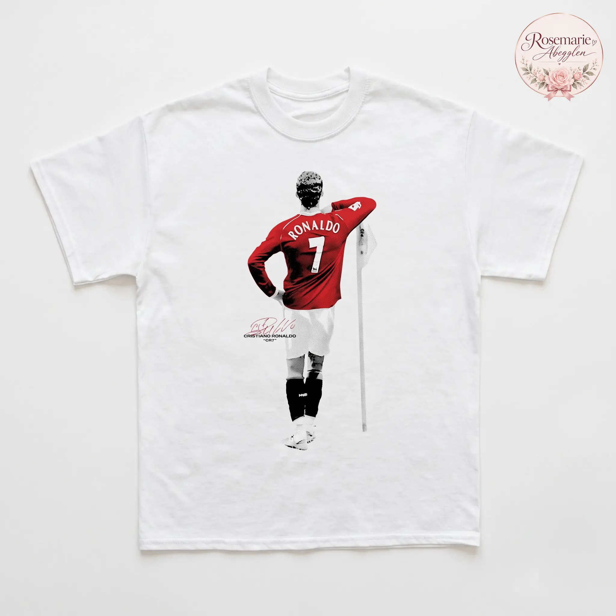 Cristiano Ronaldo CR7 Shirt for Adults & Kids, Portugal Soccer Legend Graphic Tee, Football Fan Gift, Number 7 T-Shirt