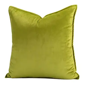 The Solids Collection - Grass Green Velvet Pillow