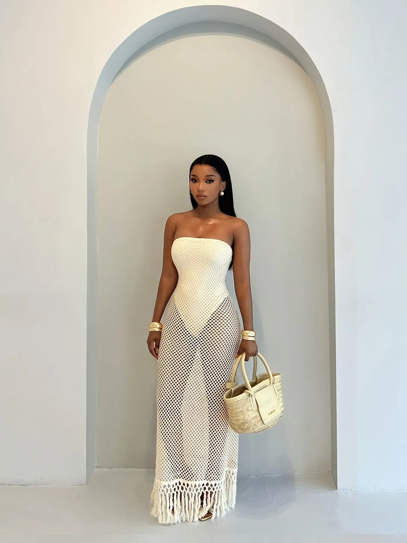 crochet mesh cover up dress Crochet maxi mesh beach cover up dress