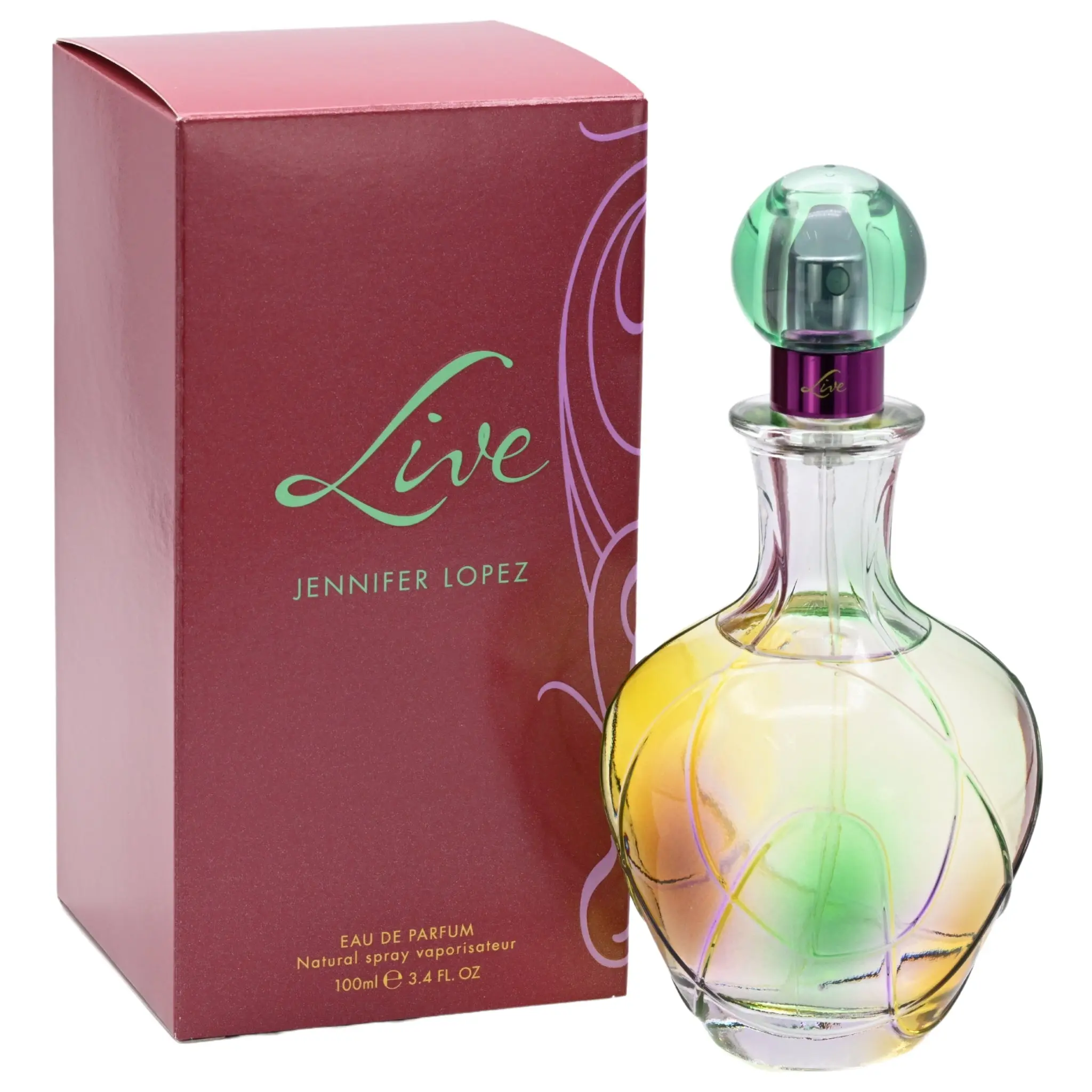 Jennifer Lopez LIVE Floral Fruity EDP Women's Fragrance (3.4 fl oz, 3-3.9 fl oz Range) - Perfumes for Women, Orange Lemon Notes, Elegant Scent, New in Box for Casual Wear, Women Perfumes