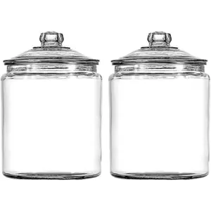 Heritage Hill 1 Gallon Glass Jar with Lid, Set of 2