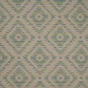 Aztec Juniper-Green—Decorating Fabric—Abstract Style Diamond  Pattern—100% Polyester—54" Inches Wide—Sold by the Yard