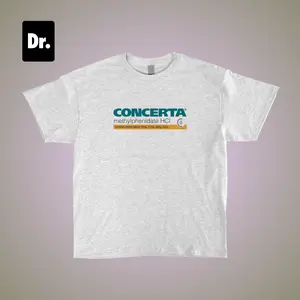 Concerta Methylphenidate HCl Ash Gray T-Shirt