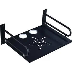 HNVNER Floating AV Shelves,Projector Wall Mount DVD Shelf,Floating Entertainment Center Bracke Under TV for Cable Boxes/Games Console/DVR/TV Accessories (Single Layer)