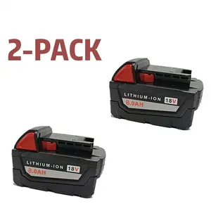 2-PACK,Milwaukee Battery Alternative，18V, 8.0AH, large capacity, long battery life, suitable for decoration, cutting, drilling, construction, DIY crafts, and is compatible with M18 model. high replacement tiktokshopspringglowup,Milwaukee M18