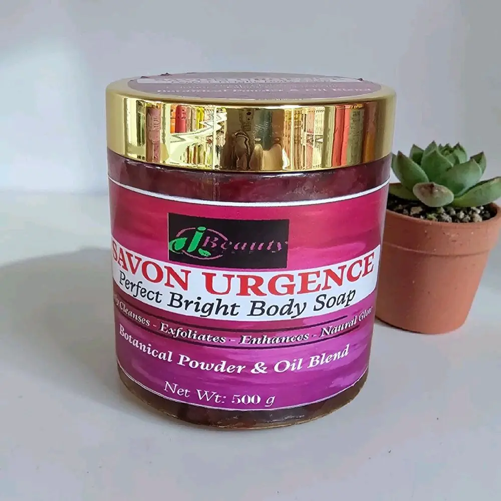 Savon Urgence Perfect Bright Body Soap 500g - Botanical Powder & Oil Blend for Event Use