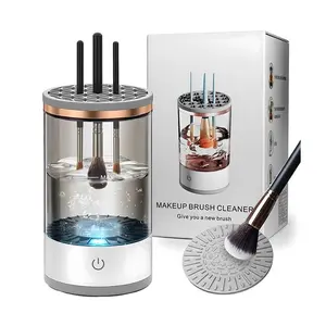 Electric Makeup Brush Cleaner with Universal Silicone Cap, USB Charging Cosmetic Cleansing Makeup Brush Cleaning Tool, Makeup Brushes Cleaner, Makeup Brush Washer, Professional Makeup Tools for Women