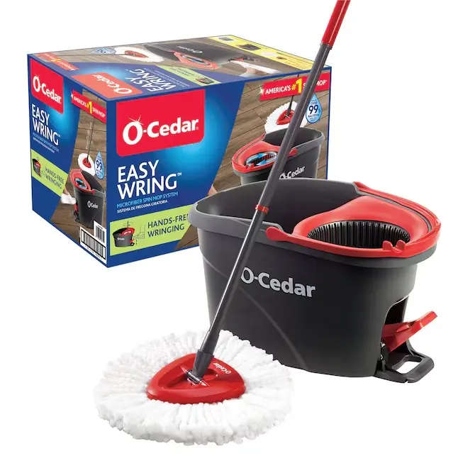 O-Cedar EasyWring Spin Mop with Bucket, Home Cleaning Mop for Home Care Supplies
