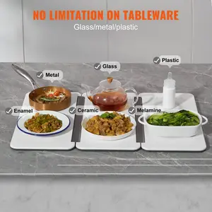 VEVOR Electric Warming Tray, 18.9" x 10.2" Portable Heating Tray with Temp Control (35-100°C), Perfect for Catering, Parties, Events, Holiday