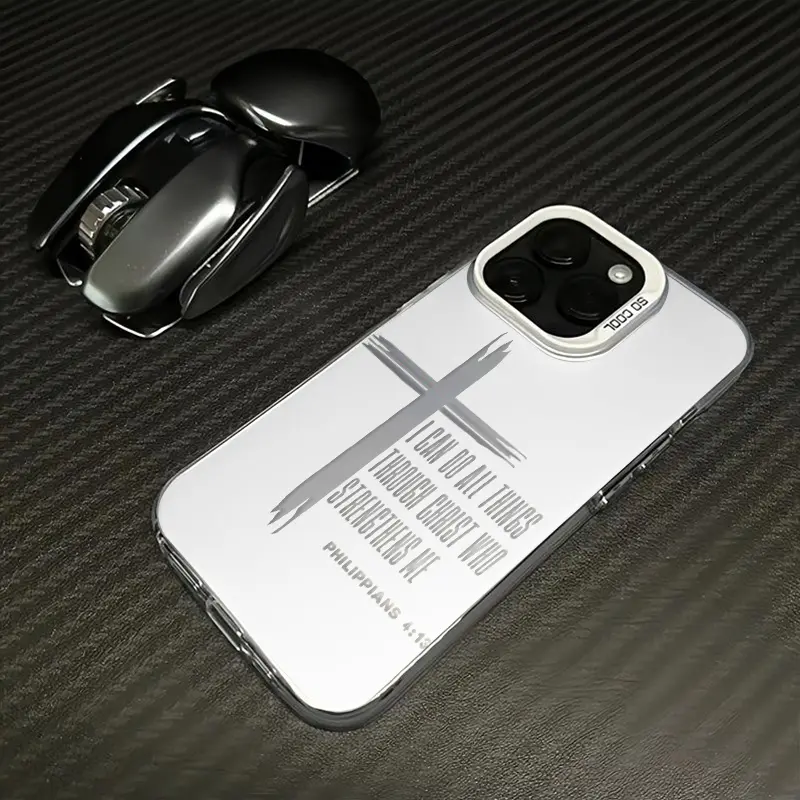 Philippians Series Fashion TPU Laser Made Phone Case Suitable for iPhone 17 16 15 14 13 12 11 Samsung Galaxy S25 S24 S23 S22 Anti Drop Phone Case, Protective Phone Cover, Smartphone Shell