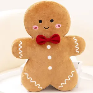 18cm Cute Christmas Gingerbread Man Plush Toy Chocolate Cookie Doll 50cm Christmas Tree Decor Xmas Pendant Christmas Gifts