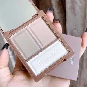 HERORANGE Multi-Use 3-Color Contour Palette Bronzer Cream Buildable Formula Waterproof Long-Lasting Smudge-Proof Natural Glow Finish Define & Sculpt Affordable Everyday Essential