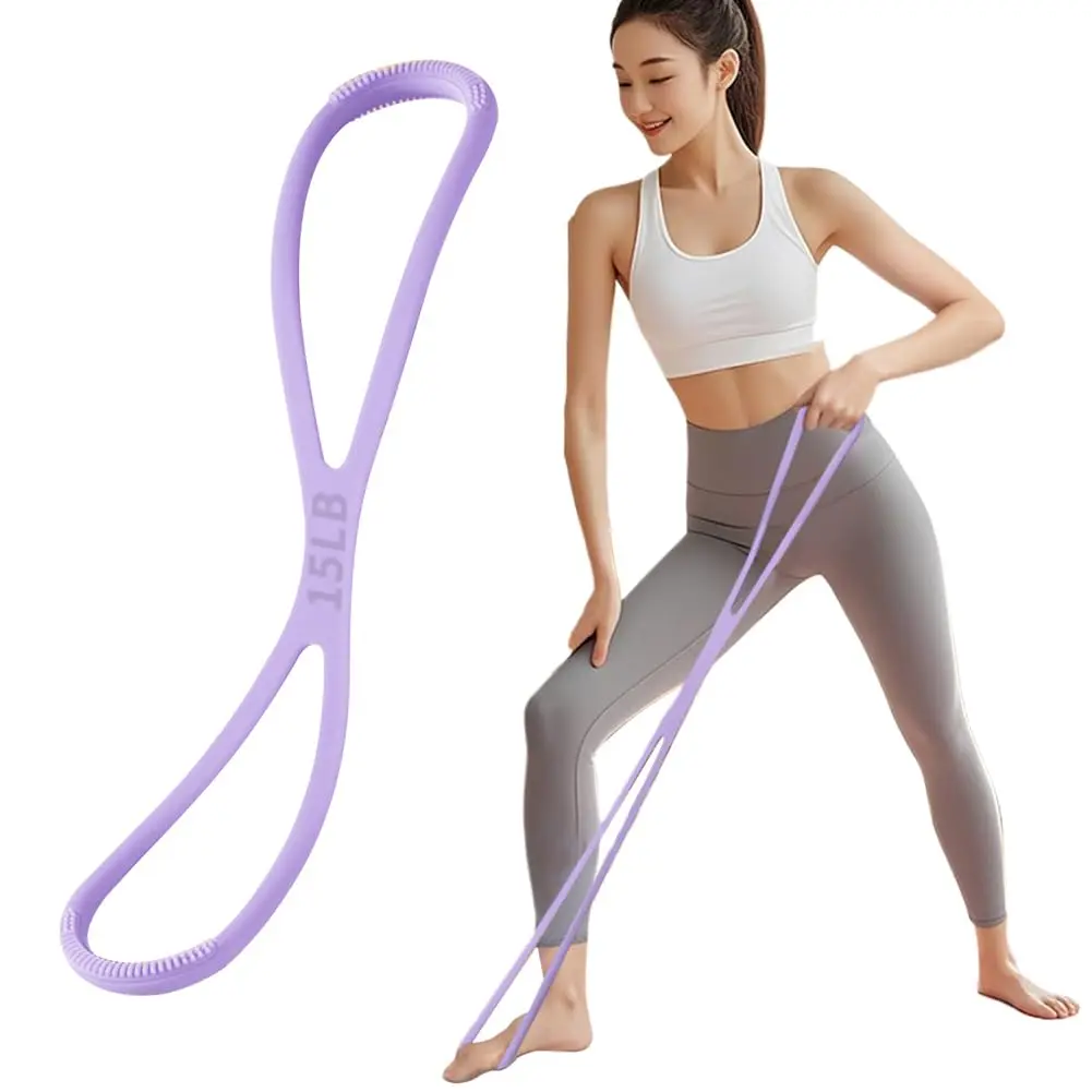 Figure 8 Silicone Resistance Bands, 15 LB Tension for Full-Body Workout and Strength Training - Tones Arms, Shoulders, and Back, Home Workout, Home Gym Equipment, Workout Equipment, Unisex