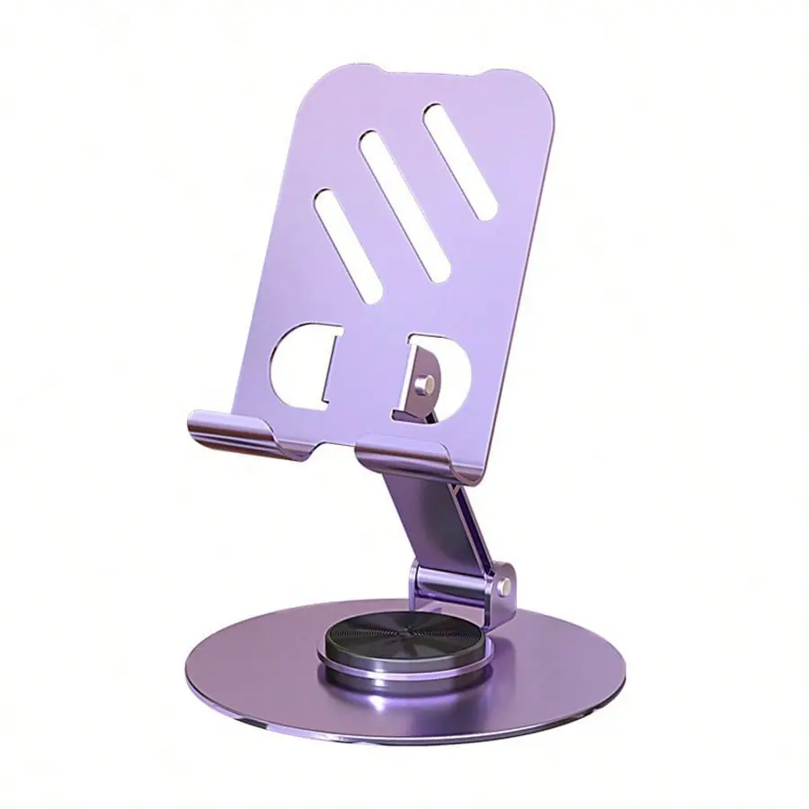 Viral Metal Mobile Phone Stand - 1PC 360° Rotate Adjustable Foldable Holder, Anti-Slip Base, Sturdy Load-Bearing, Ideal for Desktop & Content Creators’ Live Streaming, Fits All iPhone & Android, Great Birthday Gift #PhoneStand #TechGadgets, Phone Holder
