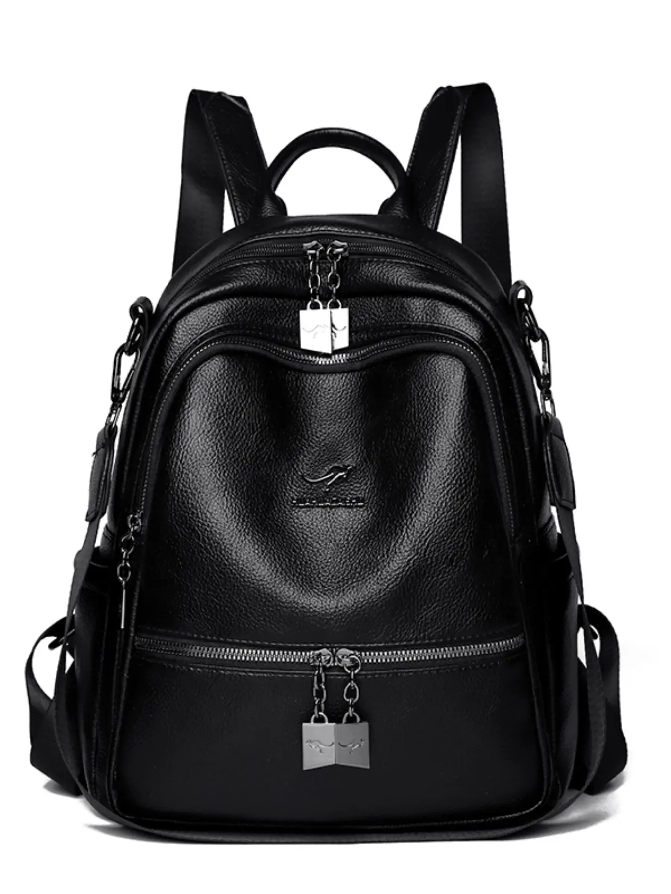 Women's Large Capacity Casual Backpack, Fashionable Versatile Student Bag, High-End Outdoor Travel Shoulder Bag, Multi-Functional Leather School Bag, Multifunction Backpack