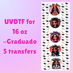 UVDTF transfers para vasos/cups 16oz- Graduation (5 transfers)