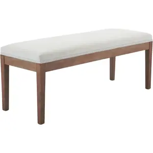 chairus Dining Table Benches Farmhouse Shoe Bench Seat for Hallway Bedroom End of Bed Vintage 45.5" Wooden Leg Benches for Kitchen Restaurant Window, BeigeMultifunctional home bedroom storage bedside cabinet sit-down sofa stool rectangular