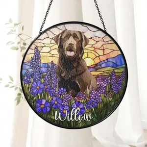 Custom Pet Suncatcher from Photo | Stained Glass Pet Keepsake | Personalized Pet Memorial Art | Fast Shipping Unique Pet Lover Gift