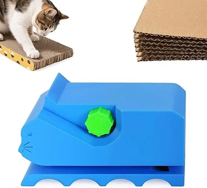 Cutter for Cat Scratchers,3D Printed Kitten Shaped Cutter Cardboard Handheld Cardboard Cutter Tool, DIY Cat Scratchers Cardboard Strip Tool, Cardboard