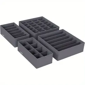 4-piece drawer storage box, foldable, organizing system wardrobe, storage cabinet, storage, bra, Underwear, socks, tie