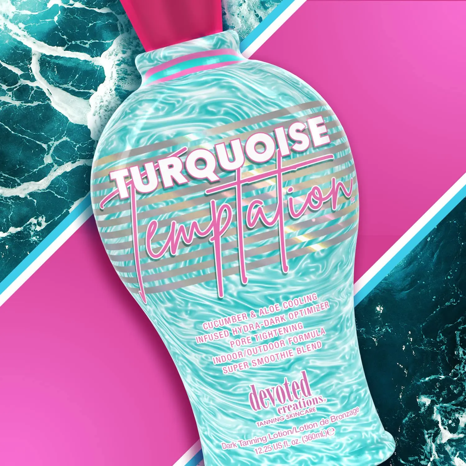 Devoted Creations Turquoise Temptation Indoor and Outdoor Tanning Lotion 12.25 oz