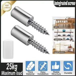 30Count Shelf Support Pegs,Self-shelf support peg Self- partition tray Tapping Screws Cabinet Laminate Support,Shelf Pegs Pins with Non-Slip Sleeve, ShelfPegs for Shelves, Self-Tapping Screws ShelfSupport Pegs for Furniture Bookcase ShelfCabinet Closet