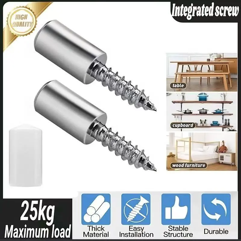 30Count Shelf Support Pegs,Self-shelf support peg Self- partition tray Tapping Screws Cabinet Laminate Support,Shelf Pegs Pins with Non-Slip Sleeve, ShelfPegs for Shelves, Self-Tapping Screws ShelfSupport Pegs for Furniture Bookcase ShelfCabinet Closet