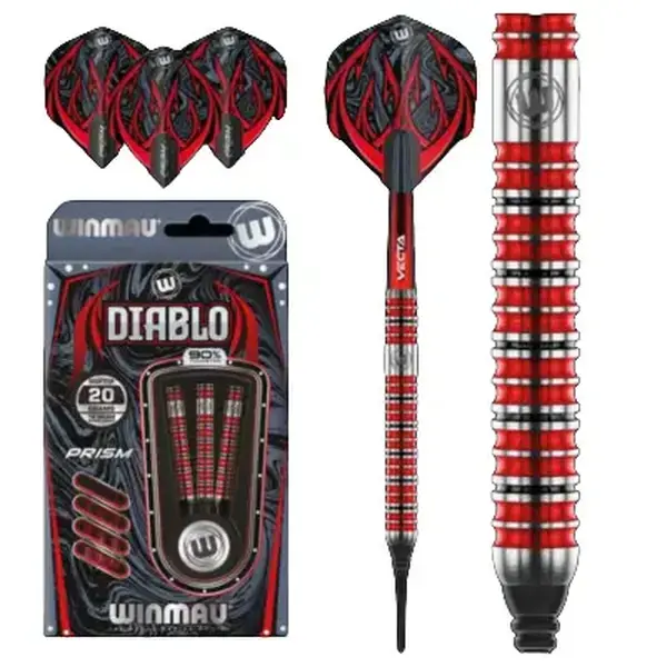 Winmau Diablo Full Weight Soft Tip Darts - 18g, 20g Sports & Outdoor Leisure Recreation Equipment