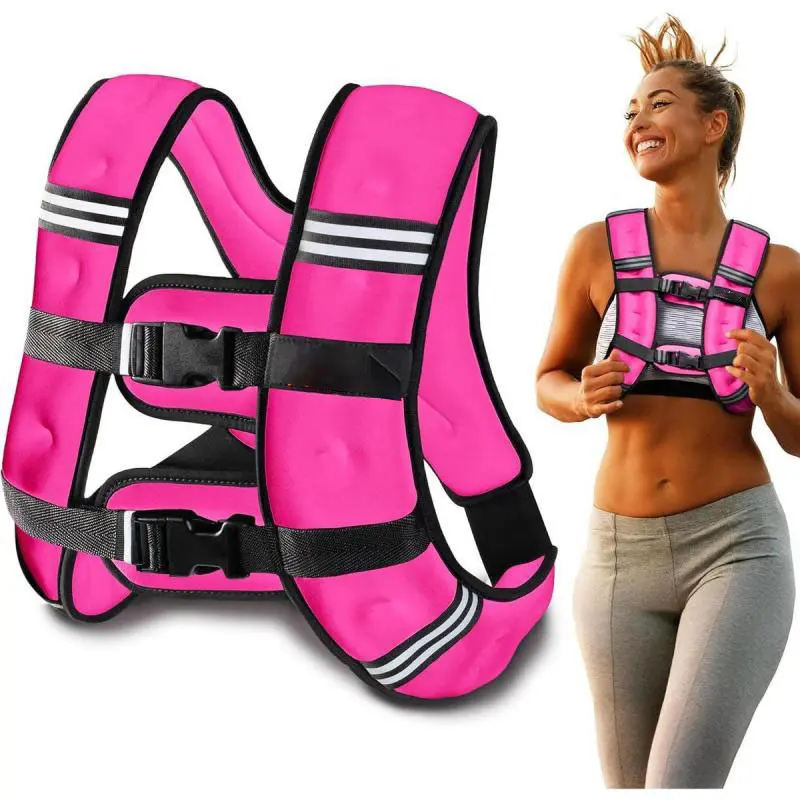Weighted Vest for Running & Strength Training, Gym Accessory with Reflective Stripe for Safe Outdoor Workouts, Adjusts to Body, Stays Put on Runs, Mesh Pocket Carry (6lbs–30lbs)