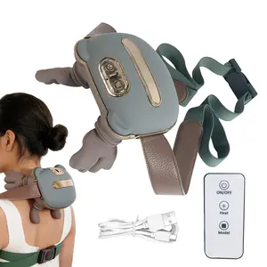 Neck Massager with Heat - Neck and Back Shiatsu Massager for Relieve Fatigue, Deep Tissue Portable Neck and Shoulder Massager for Home and Travel, Can Be Controlled by Remote Control