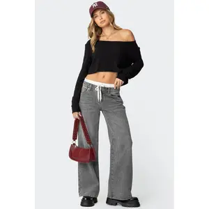 Boxer Detail Low Rise Baggy Jeans Boxer Detail Low Rise Baggy Jeans