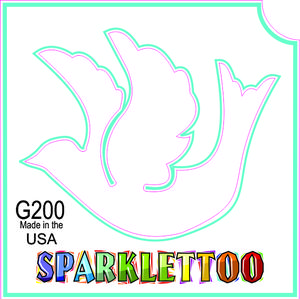 212 MAIN Ruby Red Paint G200-2 2-Ply Glitter Cosmetic Tattoo Stencils, 1.5x2.3x2.3 in, FDA Safe, Pack of 100 for Men's Special Occasion Costumes & Accessories, Stencil