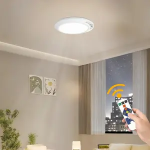 1pc Rechargeable Motion Sensor Ceiling Light, Wireless Remote Control Dimmable Adjustable Brightness LED, Energy Efficient, No Wiring, Long Battery Life, Smart Home Lighting