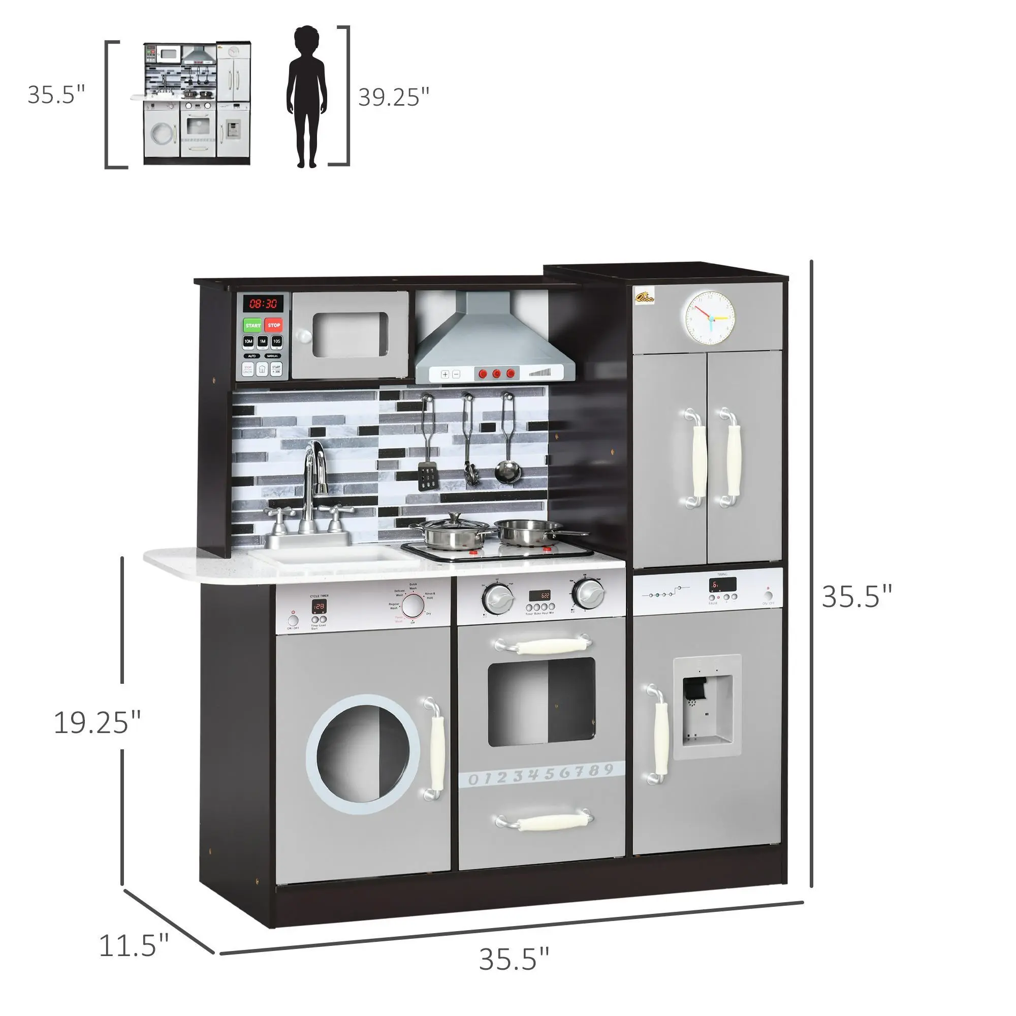 04, Dark Brown, 35.5" x 11.5" x 35.5" 