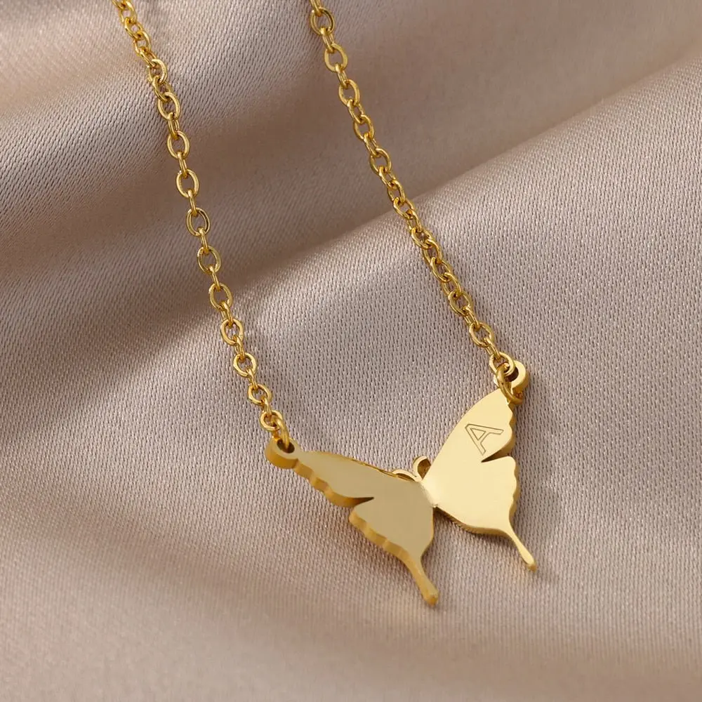 SacredCustoms™️ Butterfly Initial Necklace