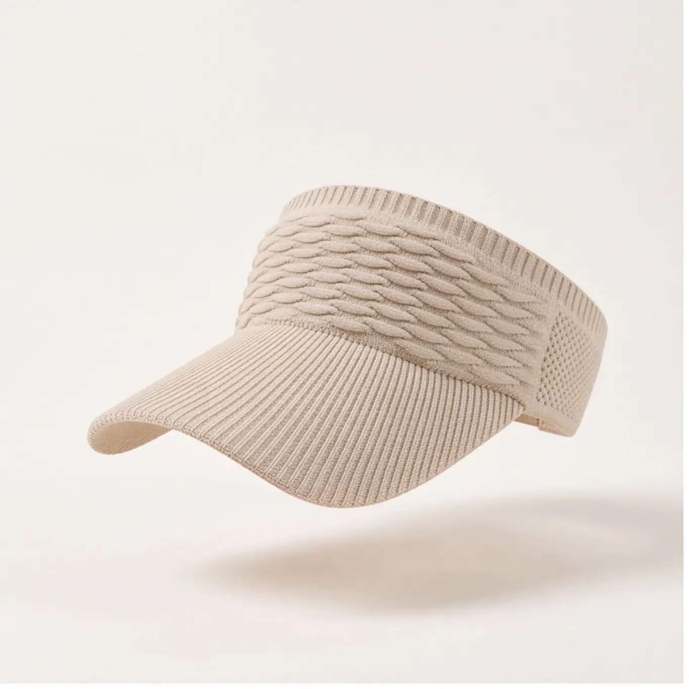 Women's Summer Sun Visor - Breathable Knit Sports Hat, Adjustable & Ponytail-Friendly for Beach & Golf