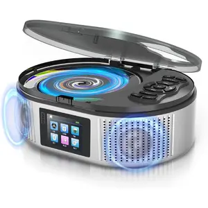 Portable CD Player with  and Dual Stereo Speakers, 4000mAh Rechargeable Desktop CD Player Portable for  & , FM Radio, LCD Screen, AUX/USB/Headphone Jack Boombox  CD Player