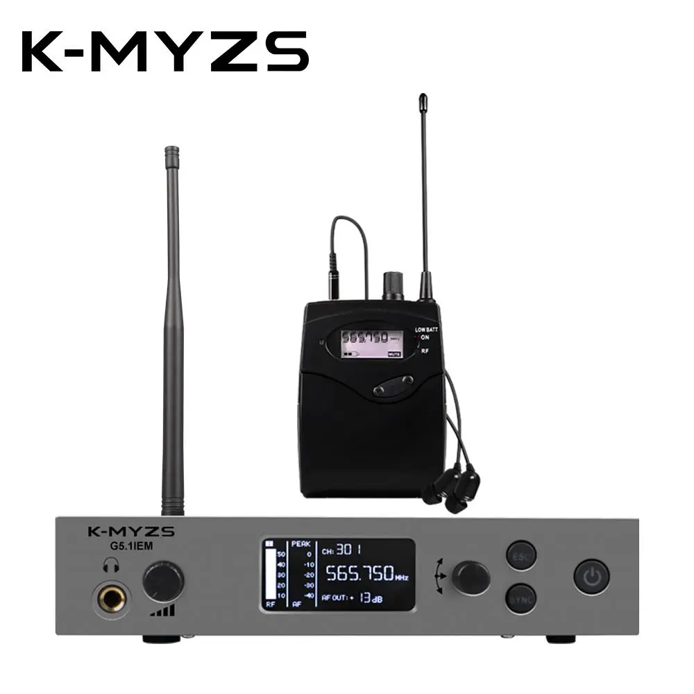 K-MYZS in-ear monitors  Fixed UHF frequency, metal body, wireless microphone set suitable for churches, singing, and DJ use