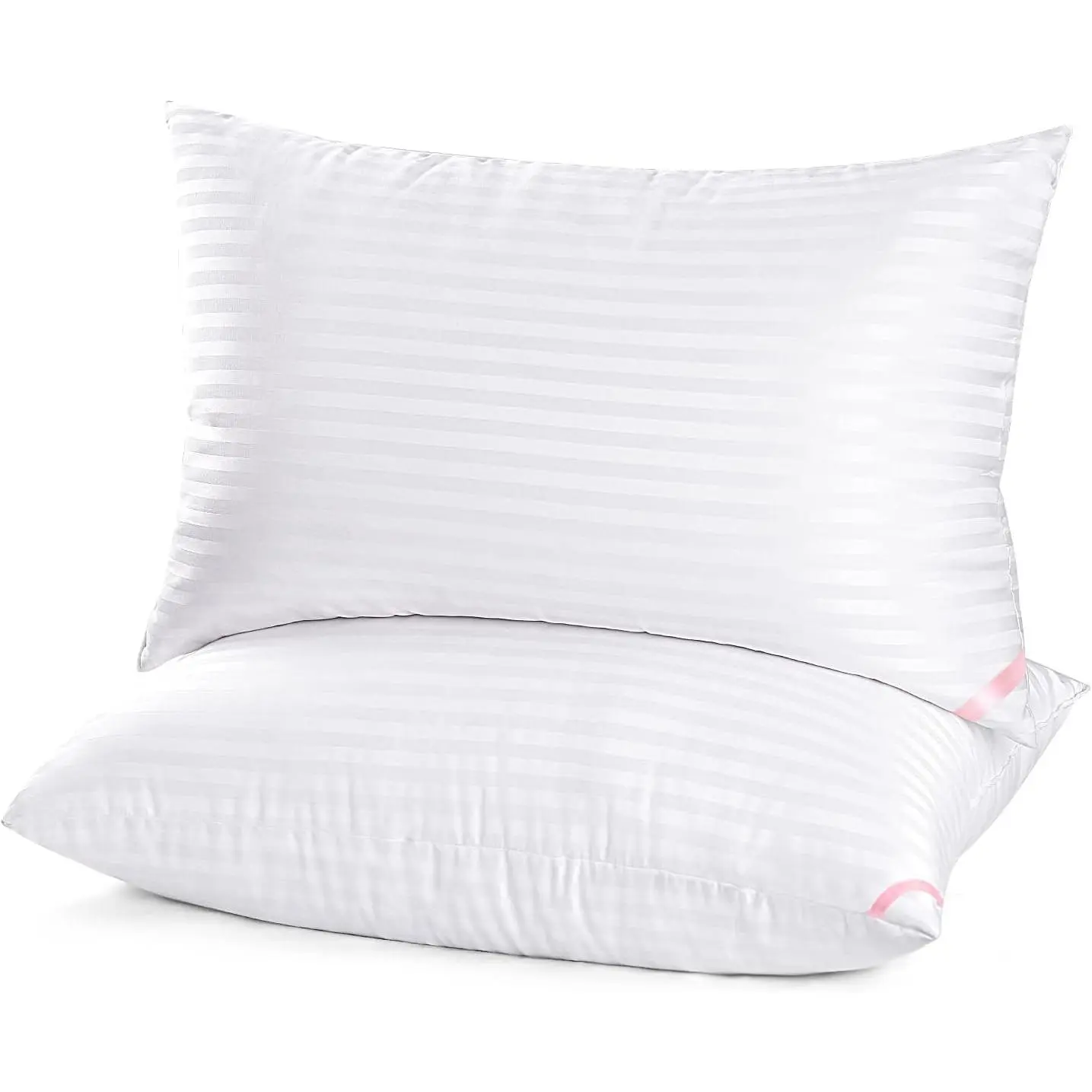Hotel Collection 2-Pack Bed Pillows - 20 x 30 in, Breathable Skin-Friendly Cotton Cover, Durable Synthetic & 50% Gel Fiber Filled, Microfibre-Blend Support, Machine Washable for Side Sleepers